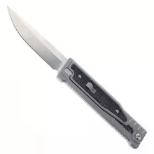 (Chip in blade) Open Box/Returned Reate OG EXO Knife Titanium w/ Black Micarta Drop Point Elmax Blade